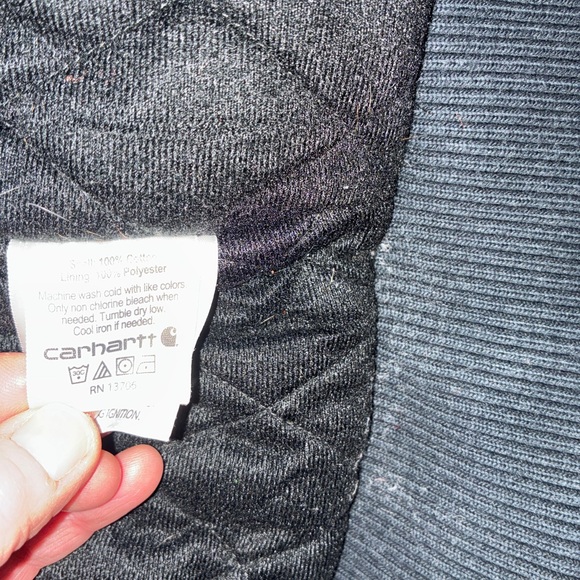 Boys Carhartt Orange Zip-Up Canvas Jacket Size Large 14-16 - Picture 8 of 11